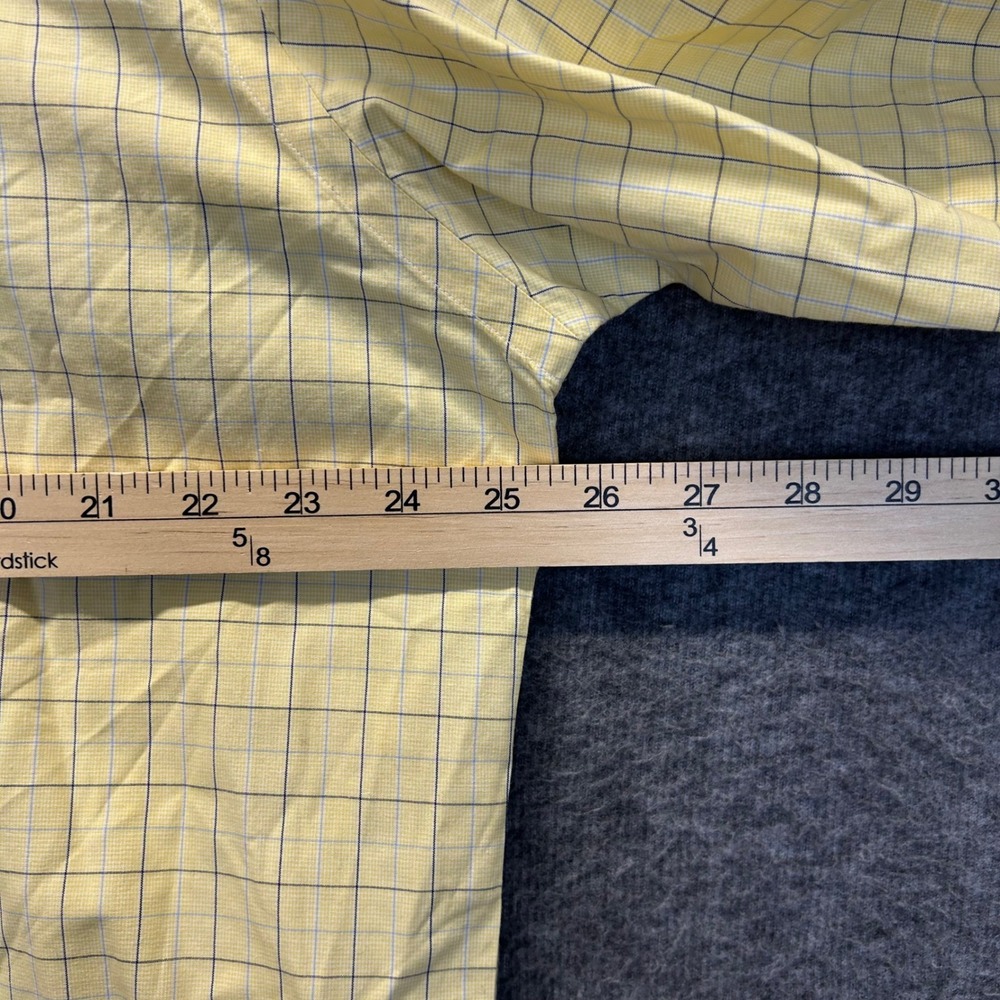 Ralph Lauren Blake Mens Large Yellow Windowpane Check Short Sleeve Shirt - Picture 5 of 6